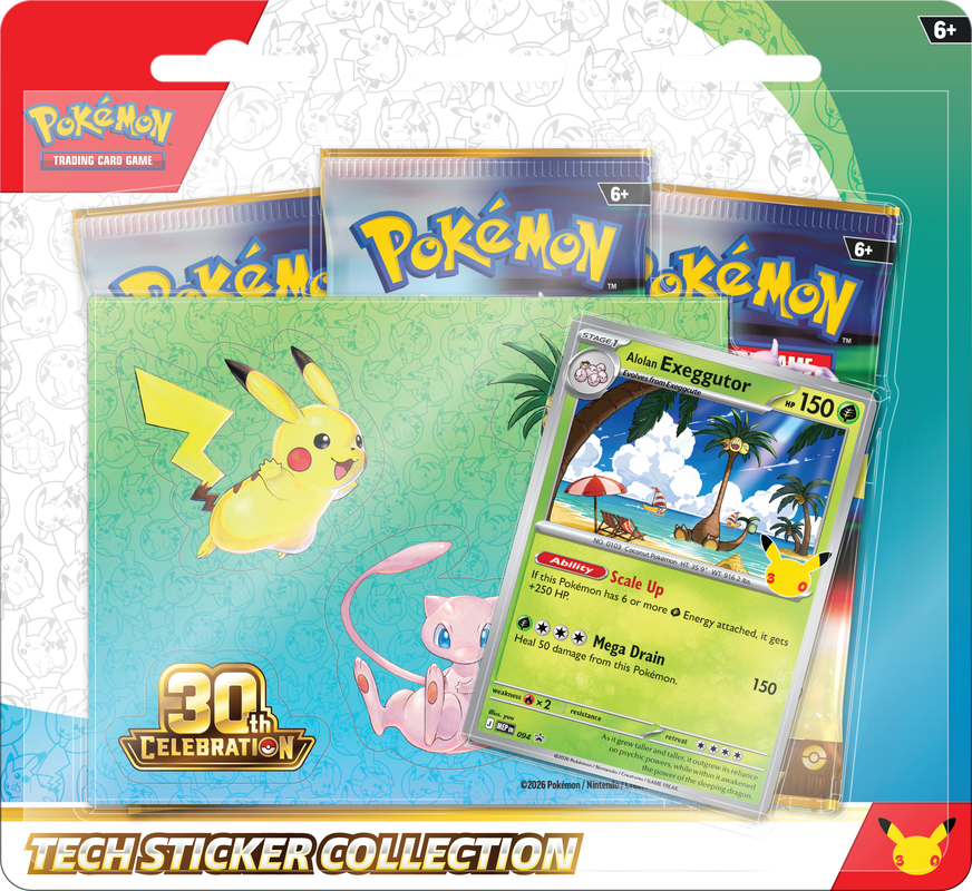 Pokemon TCG: 30th Anniversary Tech Sticker Collection