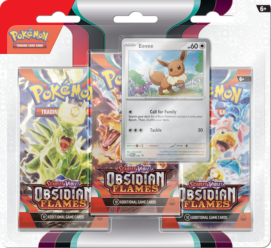 Pokemon TCG: Obsidian Flames 3PK Blister