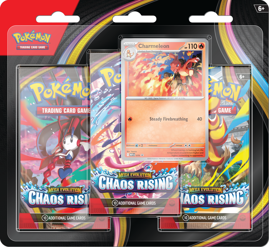 Pokemon TCG: Chaos Rising 3- Pack Blister