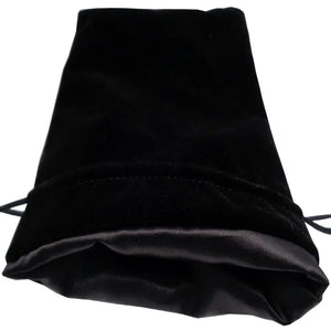 Fanroll: Large Dice Bag Velvet Black w/ Black Satin
