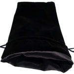 Fanroll: Large Dice Bag Velvet Black w/ Black Satin Wandering Adventures