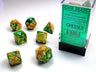 Gemini Gold-green/ white 7-Die Set