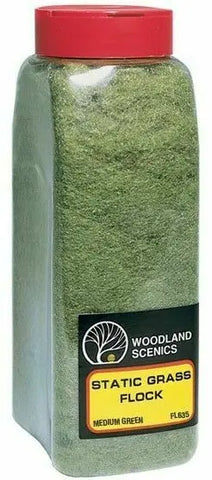 Woodland Scenics Static Grass Flock medium Green (32 Oz) Wandering Adventures