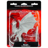 Dungeons & Dragons Marvelous Unpainted- Young Silver Dragon Wave 11 Wandering Adventures