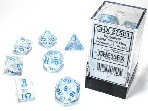Borealis Polyhedral Icicle/ light blue 7-Die set