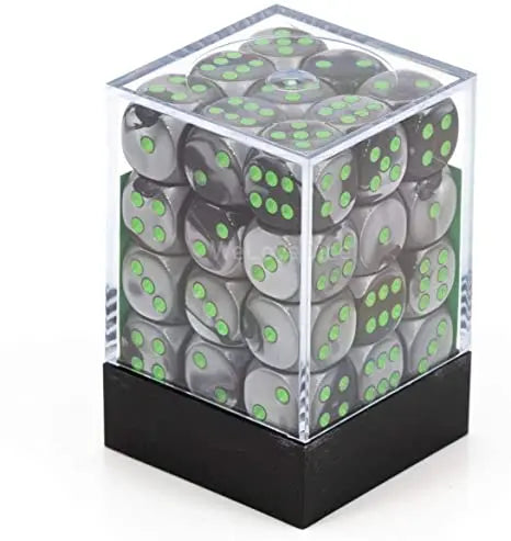 Gemini Black-Grey/green Dice Block (36 Dice)