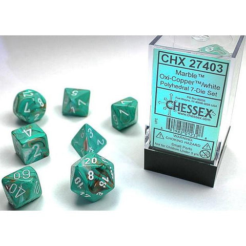 Marble Polyhedral Oxi-Copper™/white 7-Die set