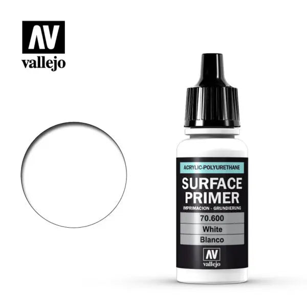 White- Vallejo Surface Primer- 17 ml.