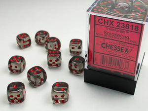 Translucent Smoke/ red Dice Block (36 Dice)