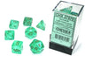 Borealis® Polyhedral Light Green/gold 7-Die Set