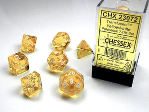 Translucent Yellow/ white 7-Die set