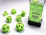 Vortex® Polyhedral Bright Green/black 7-Die Set