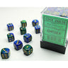 Gemini Blue-Green/ gold Dice Block (36 Dice)