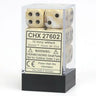 Marble 16mm D6 Ivory/black (12)