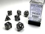 Translucent Smoke/ white 7-Die set Chessex