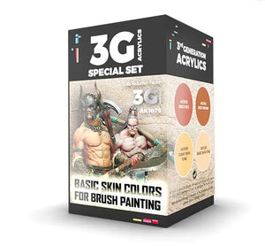 AK Interactive Wargame Color: Basic Skin Colors for Brush Painting