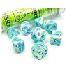 LAB DICE: Festive Garden/blue 7-Die set