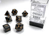Opaque Black/ gold 7-Die Set