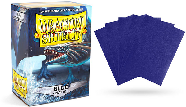 Dragon Shield Sleeves- BLUE- Matte 100CT – Wandering Adventures