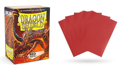 Dragon Shield Sleeves- RED- Matte 100CT