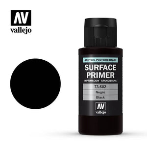 Black- Vallejo Surface Primer- 60 ml
