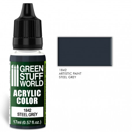 GreenStuffWorld Acrylic Paint: Steel Grey