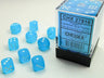 Frosted Blue/white Dice Block (36 Dice)