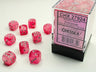 Ghostly Glow Pink/ silver Dice Block (36 Dice)