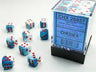 Gemini Astral Blue-White/ red Dice Block (36 Dice)