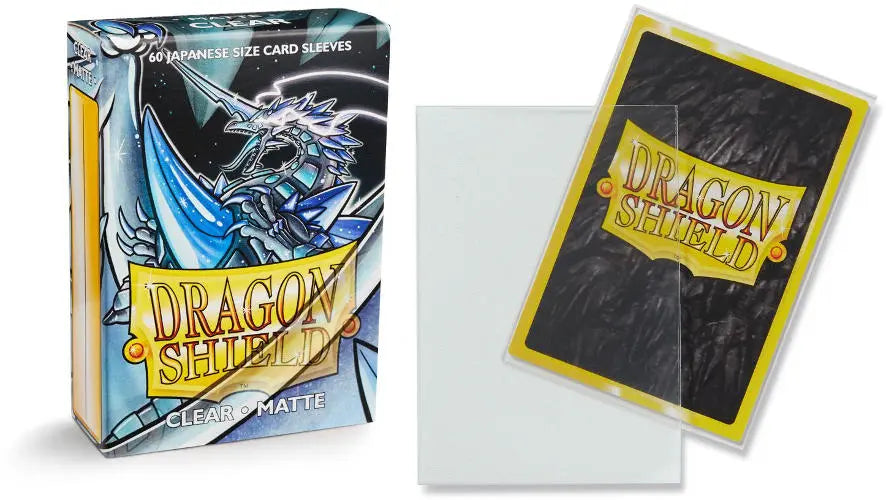 Dragon Shield Sleeves-CLEAR- Matte Japanese Size 60CT