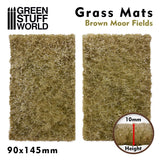 GreenStuffWorld Grass Mats Cut-Out: Brown Moor Fields 10mm