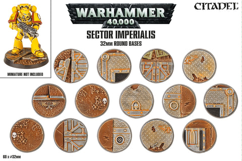 40K Sector Imperialis: 32mm Round Bases
