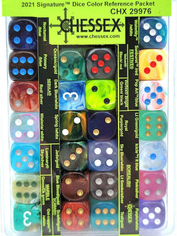 2021 Signature Dice Color Reference Packet