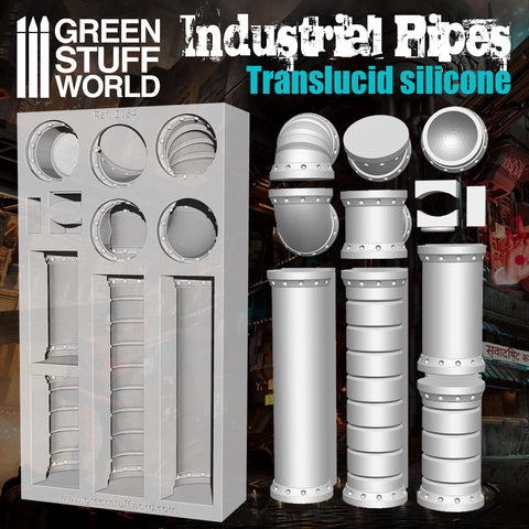 GreenStuffWorld Silicone Molds - Industrial Pipes